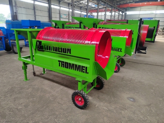 Compost de gravier à petite échelle engrais de porc et de mouton Efficacité de dépistage élevée Écran à tambour mobile