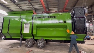 Fermes 33.2kw Moteur de grande capacité MTS 2050 tamis à tambour mobile pour tambour rotatif de compost