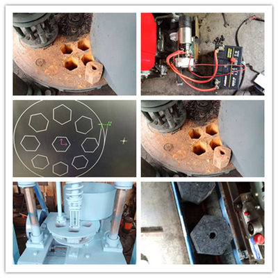 Moteur à courant alternatif Hexagon Charcoal Extrude Stick Briquette Machine avec conception 800-1000 kg par heure