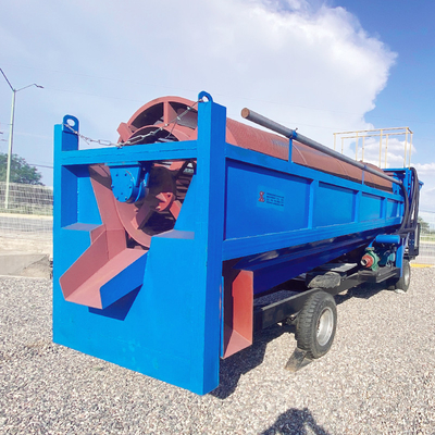 Écran à tambour de lavage d'or de 100 tonnes Séparateur d'or de grande capacité pour usine portable