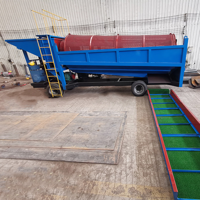 Separateur d'or de 100 tonnes Machine mobile à écran à tambour d'or pour usine de lavage minière