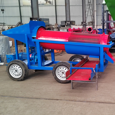 Écran à tambour mobile d'extraction d'or 5 à 10 tonnes Usine alluviale avec options de personnalisation