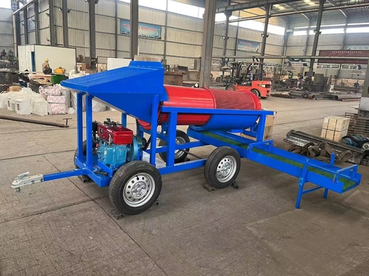 Écran à tambour mobile d'extraction d'or 5 à 10 tonnes Usine alluviale avec options de personnalisation