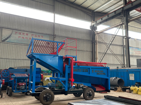 Usine mobile de lavage d'or de 50 tonnes pour le traitement des équipements d'extraction aurifère alluviaux