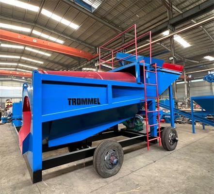 Usine mobile de lavage d'or de 50 tonnes pour le traitement des équipements d'extraction aurifère alluviaux