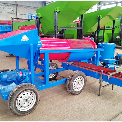 10 tonnes par heure Usine de lavage d'or alluvial portable avec taille d'alimentation inférieure à 300 mm
