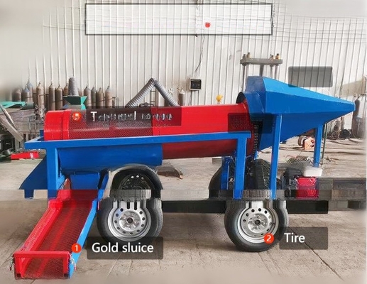 Facile à utiliser Plan d'extraction d'or 5-10t / h Petite machine à laver l'or Mini Trommel d'or