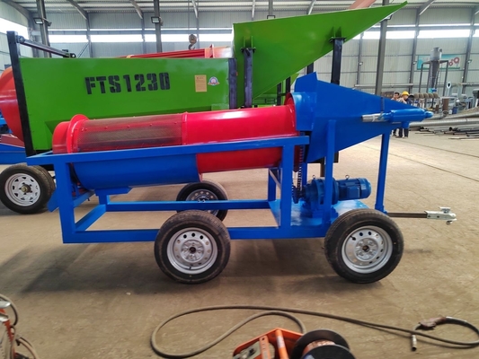 1.5 Kw Mini-Trommel Plans Petite usine de lavage de tambour en or 600 kg Convient pour l'or alluvial