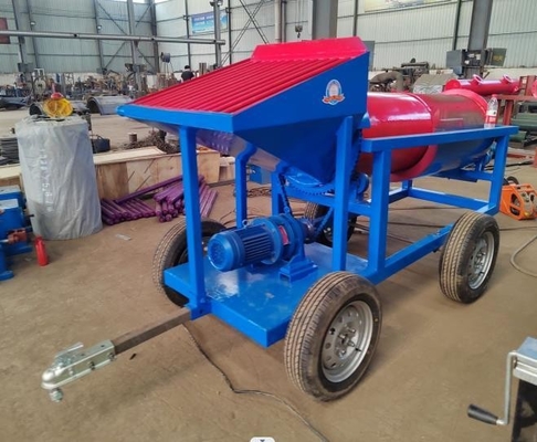 1.5 Kw Mini-Trommel Plans Petite usine de lavage de tambour en or 600 kg Convient pour l'or alluvial