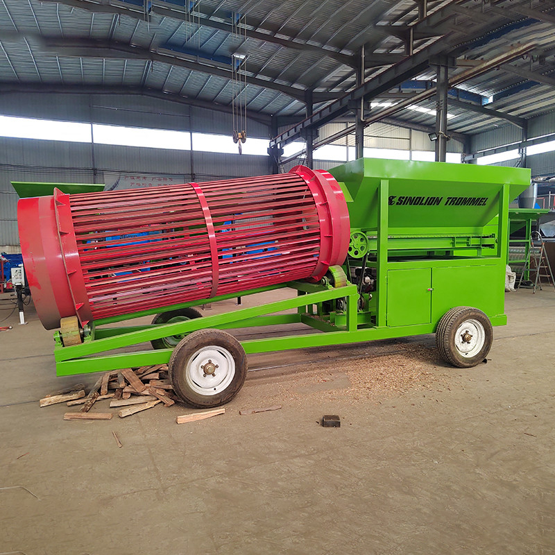 Séparateur d'écran à tambour rotatif à tambour circulaire de grande capacité avec deux moteurs de vibration