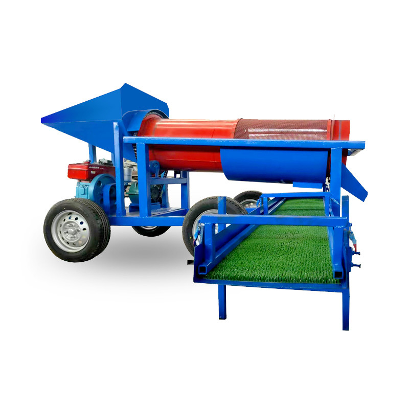 Taille maximale 100 mm Écran à tambour rotatif mobile d'extraction d'or avec moteur essence ou diesel