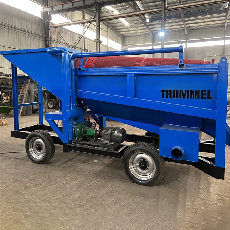 Équipement minier d'or Écran d'alimentation de tambour en or mobile