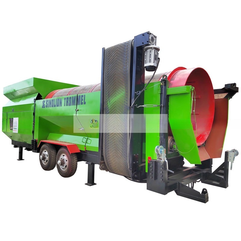 Laveuse à tambour mobile de moins de 300 mm de taille d'alimentation avec une capacité de 1 à 200 tonnes par heure