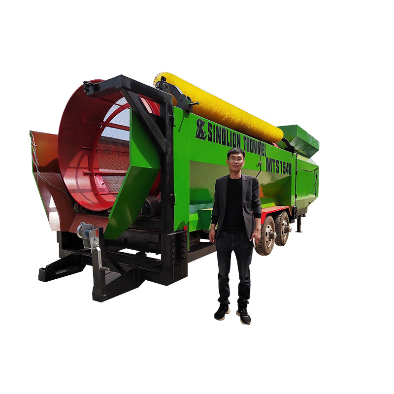 Écran à tambour rotatif pour machines minières Écran à tambour mobile pour minerai en couleur personnalisée