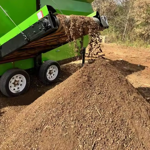 2-3 couches 30m3/h écran à tambour mobile pour compost de gravier engrais porcin et ovin