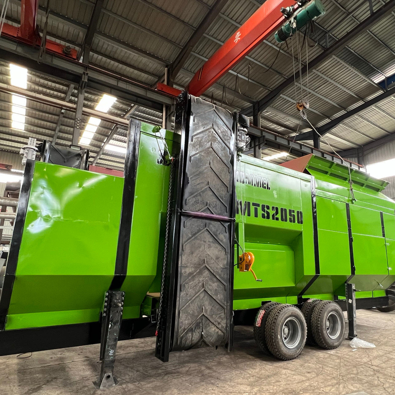 Fermes 33.2kw Moteur de grande capacité MTS 2050 tamis à tambour mobile pour tambour rotatif de compost